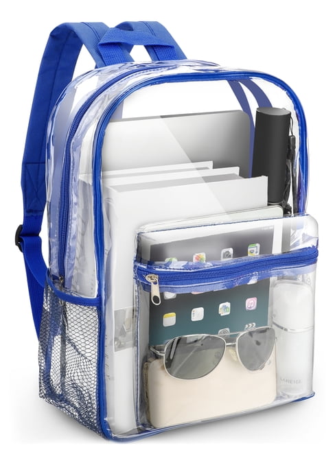 Set Zaino Trasparente In PVC Resistente Con Astuccio Peluche E Portachiavi - 3 Pezzi, Capienza Laptop 17 Pollici, Tracolla Imbottita, Ideale Per Concerti, Scuola, Viaggi - 2