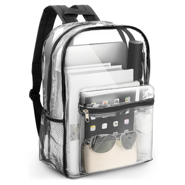 TSV Clear Backpack, Heavy Duty PVC Transparent Backpack, See  display picture 1