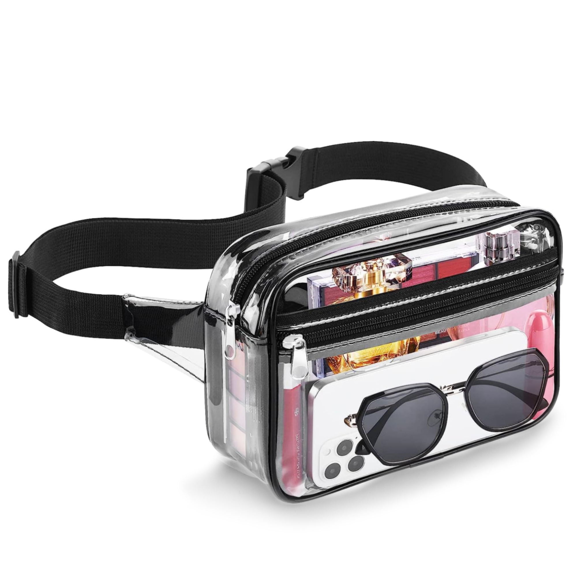 TSV Clear Fanny Pack, Stadium Approved Clear Waist Bag, Waterproof