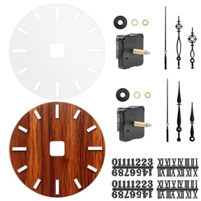 TSV Clock Mechanism Kit, Quartz Clock Movement with Clock Faces, Clock Hands and Numbers for Craft Assignments, Artistic Clock Creations