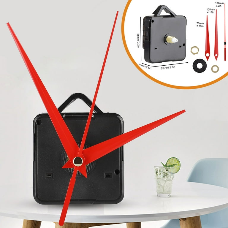 TSV Clock Movement Mechanism with 3 Clock Hands Silent Sweep Quartz Clock Motor Kit for Clock Repair Custom Clock 15mm Total Shaft Length 8mm Thread Length for 1 5mm Thickness Clock Panel