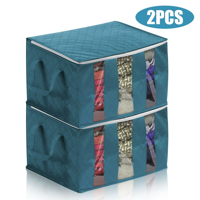 TSV Clothes Storage Bag, 2Pcs Foldable Organizers Large Capacity
