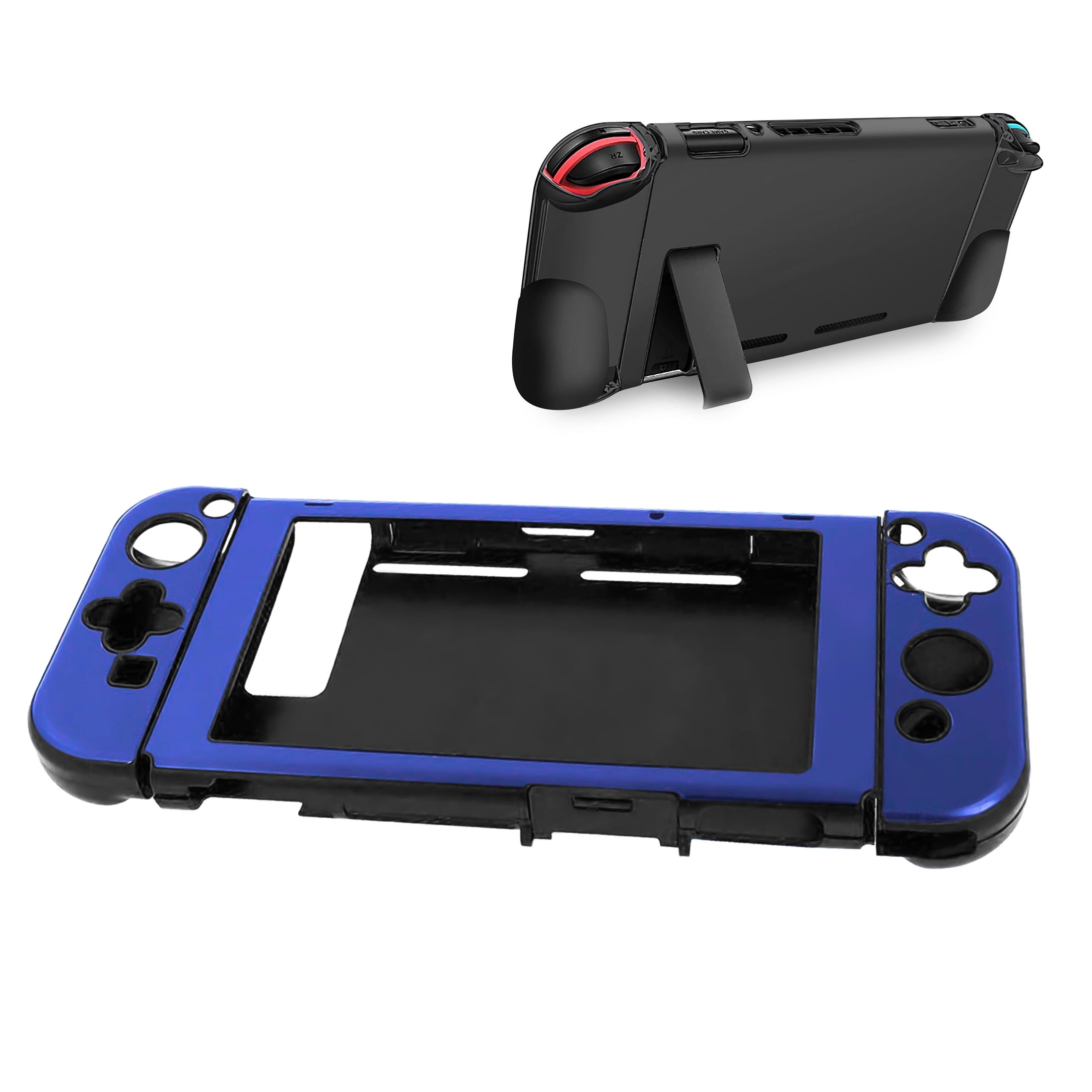 TSV Dockable Cover Case Fit for Nintendo Switch Protective Case Cover Shockproof Anti Scratch Hard Shell Blue