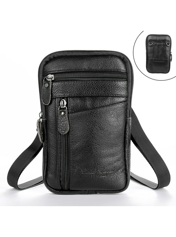 TSV Crossbody Cell Phone Bag, Leather Belt Bag Purse Pouch with Belt Clip, Phone Holster Case Fit for iPhone, Samsung
