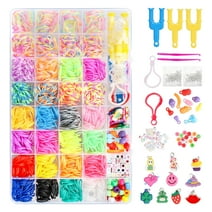 TSV DIY Rubber Band Kit, Friendship Bracelets Making Kit with Charms, Beads, S-Clips for Age 8+