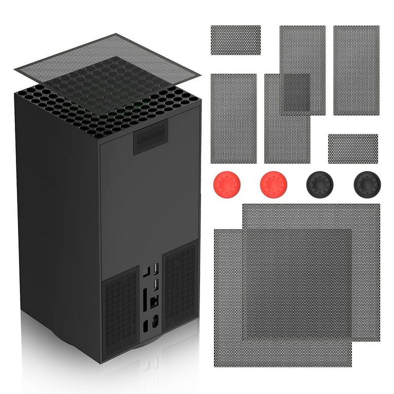 TSV Dust Cover Set Fit for Xbox Series X, Vent Dust Filter Cover, Top Case  Dust Proof Filter Cover Net for Xbox Series X Console, 2 Set PVC Mesh