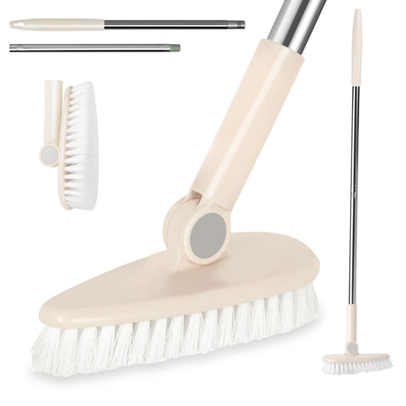 TSV Extendable Floor Brush, Rotatable Floor Scrub Brush with Long Handle, Floor Cleaning Brush, Spring Cleaning Tool