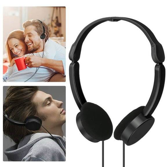 TSV Foldable Over Ear Headphones, Wired Earphones with Mic, Comfortable Foam Earmuffs for Girls Boys, 3.5mm on-Ear Headset Fit for Android Smartphone