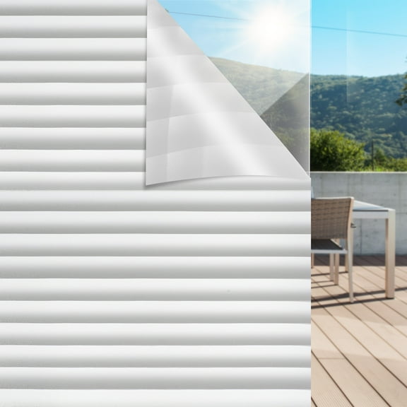 TSV Frosted Window Film, 78.7 x 17.8'' Privacy Blind Glass Static Cling Sticker for Home Office