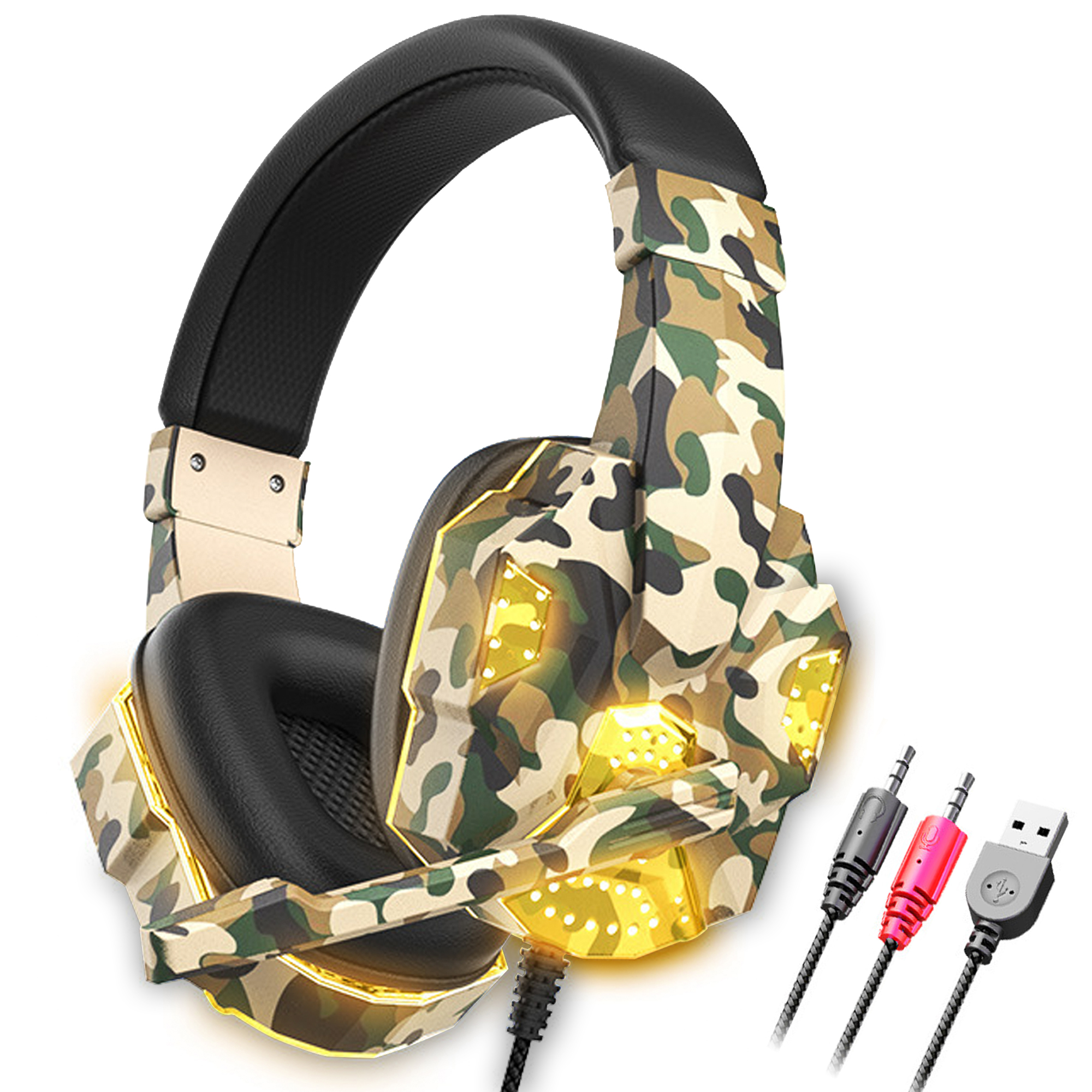TSV Stereo Gaming Headset for PC PS4 PS5 Xbox One Nintendo Switch with Noise Cancellation Mic Walmart