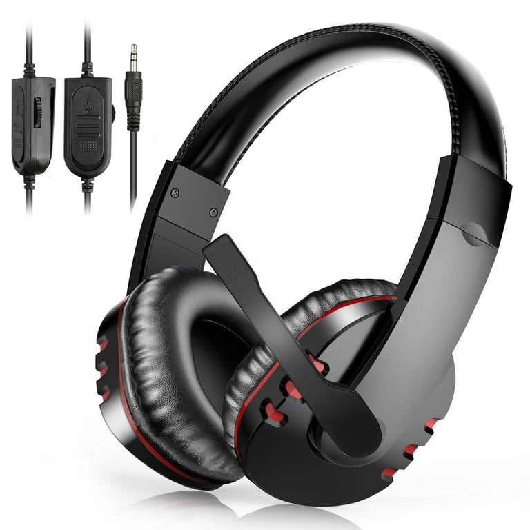 Gaming Headset for Xbox One Series X/S PS4 PS5 PC Switch, Noise Canceling  Headphones with Microphone, 3.5mm Audio Jack, Auto-Adjust Headband