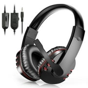 TSV Gaming Headset with Microphone for PC, PS4, PS5, Xbox One, Nintendo Switch, Stereo Noise Canceling Wired Headset 3.5mm Headphones Over-Ear for PC, Laptop, Desktop, Smartphone, Tablet, Game Console