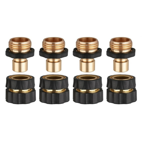 TSV Garden Hose Quick Connector Set, Male and Female Garden Hose Fitting, Aluminum Water Hose Connector