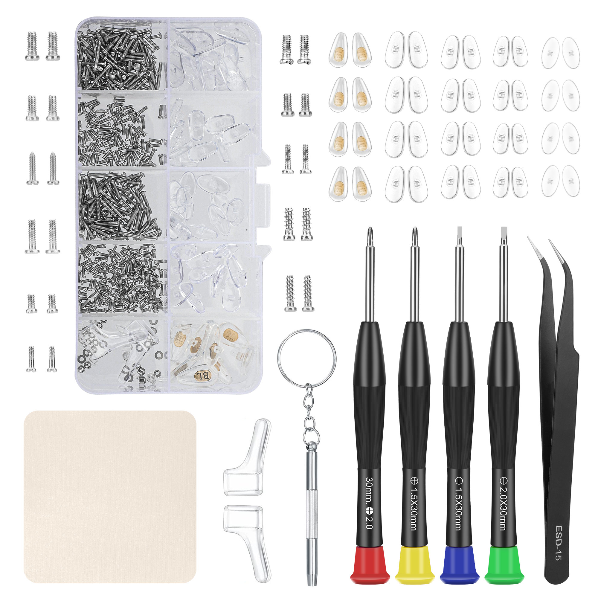TSV Glasses Repair Kit, Eyeglass Repair Tool, Precision Screwdriver Set