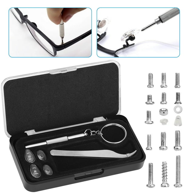 TSV Glasses Repair Kit, Small Precision Eyeglass Screwdriver Set