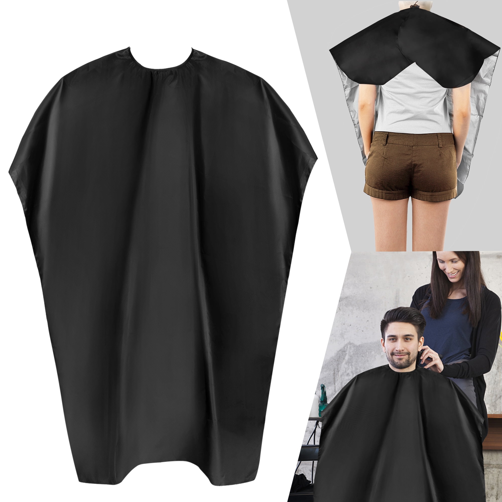 TSV Hair Cutting Barber Cape, Waterproof Salon Haircut Cape for Men Women with Adhesive Neckline