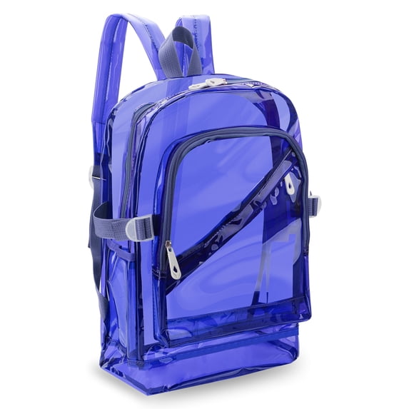TSV Heavy Duty Clear Backpack, Large Capacity See Through Clear Bag for college, Concerts, Sports, Travel