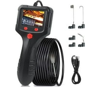 TSV Industrial Endoscope, Handheld Borescope, IP67 Waterproof Snake Inspection Camera with 6 LED Lights, 6.6ft Semi-Flexible Cable