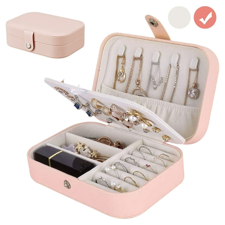portable jewelry box necklace case with