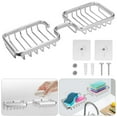 TSV Kitchen Sink Holder Organizer Adhesive Shower Double Caddy Tray for ...