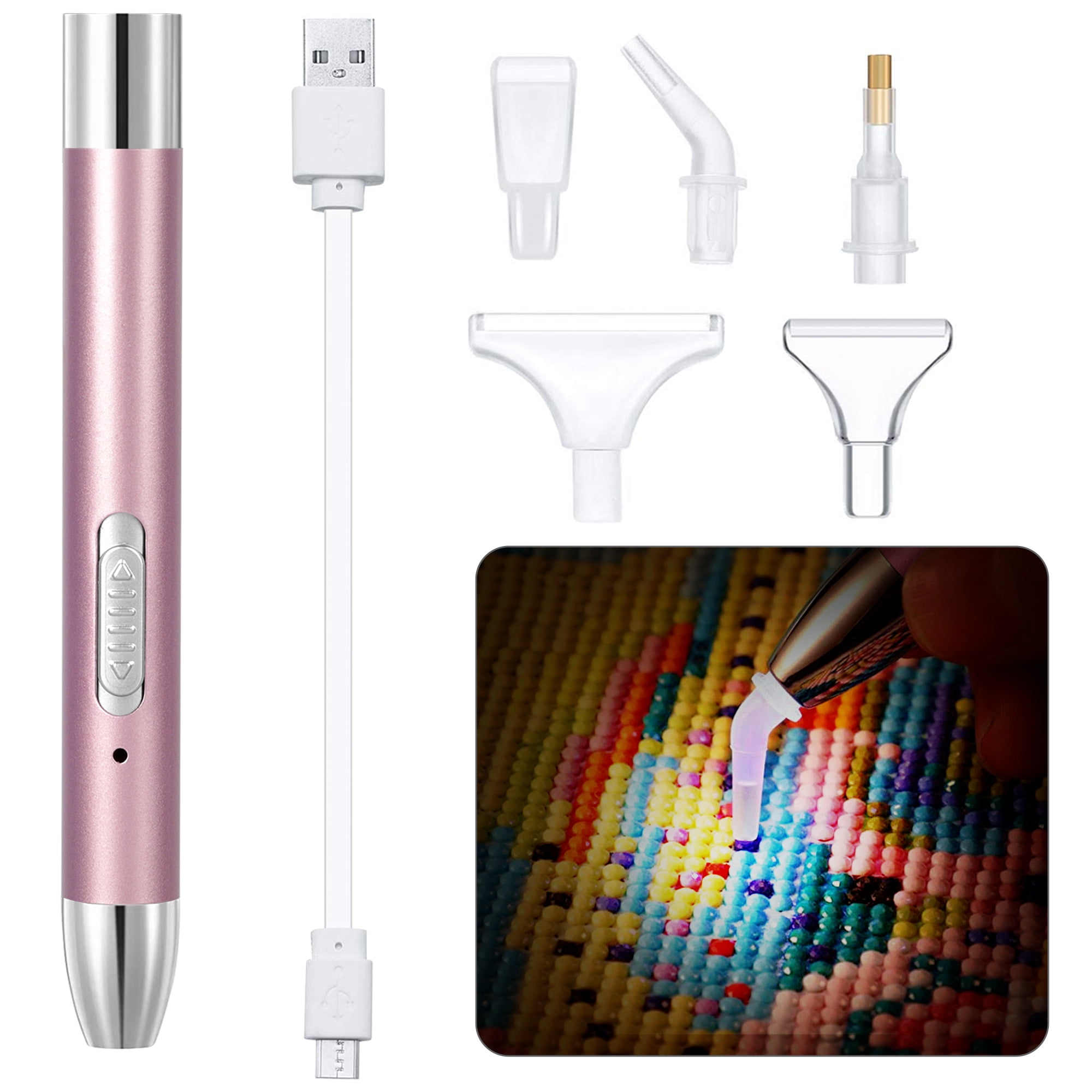 5 Pieces LED Diamond Painting Drill Pen 5D Diamond Painting Lighted Pen  Diamond Painting Accessories , Pen Heads for Painting Craft,,，G26623
