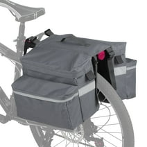 TSV Large Capacity Bike Bag, Waterproof Double Bicycle Pannier Rear Seat Bag Cycle Saddle Bag, Gray