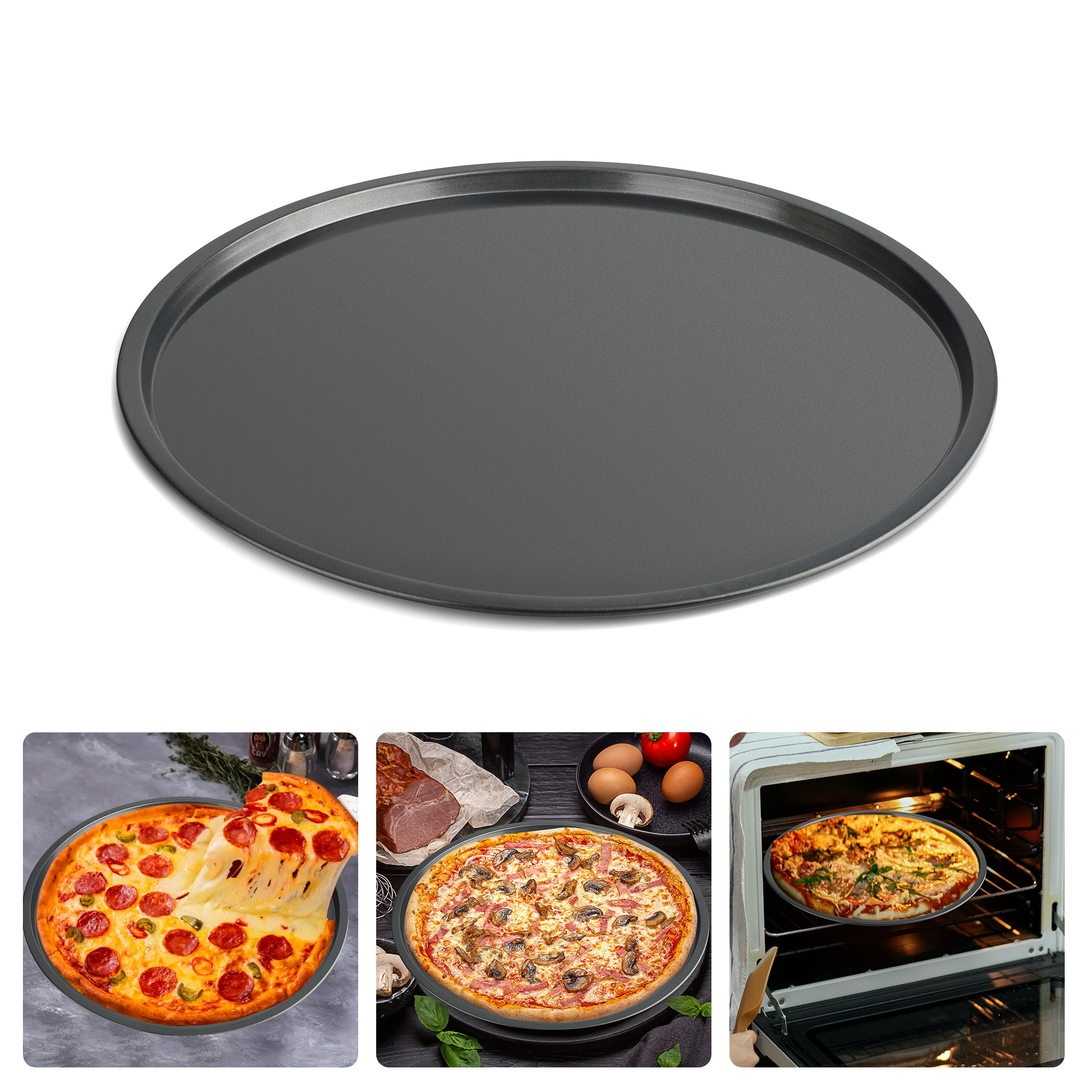 Perfect Results Premium NonStick Bakeware Pizza Pan for Oven, 14Inch