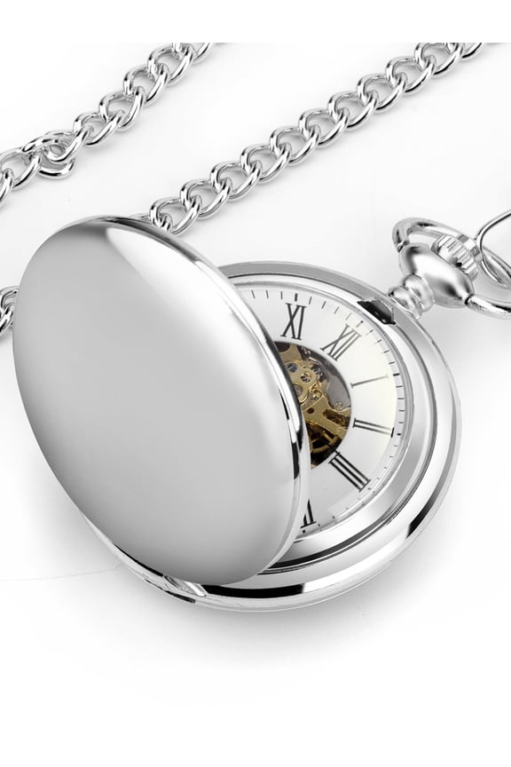 Men's Mechanical Retro Pocket Watch, Classic Mechanical Movement Pocket Watch with Chain
