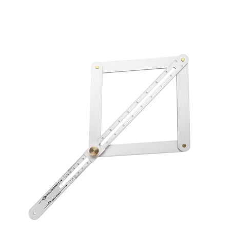 TSV Miter Angle Measuring Ruler, 45cm Corner Angle Finder, Angle Divider Measurement Tool, Adjustable Aluminium Alloy Protractor for Woodworking DIY Lovers