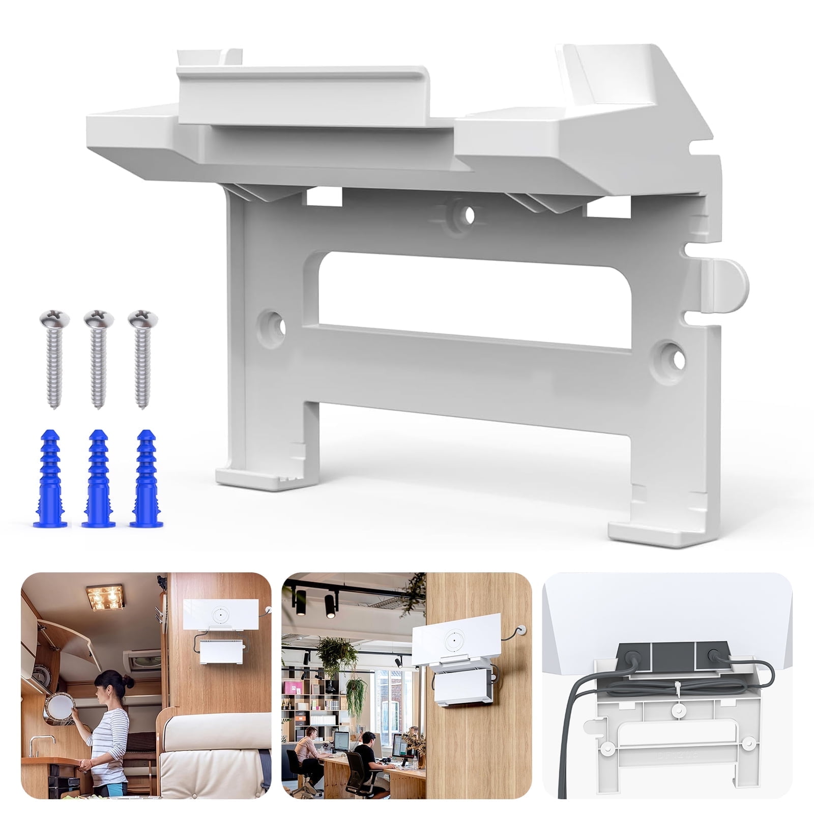 TSV Mount Fit for Starlink Gen 3 Router, 2-in-1 Mounting Kit and Power Supply Brackets Holder Fit for Starlink V3 Standard \u0026 Gen 3 Router, Space Saving