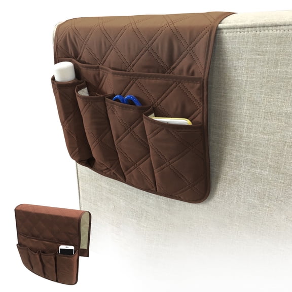 TSV Non-Slip Sofa Chair Armrest Organizer, Double Sided Waterproof Armrest Storage Holder, Armchair Caddy for Smart Phone, Remote Control