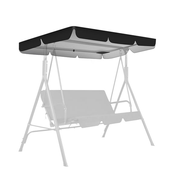 TSV Outdoor Swing Canopy Replacement Top, Waterproof Patio Swing Canopy Replacement Cover, Anti-UV Garden Hammock Top Cover