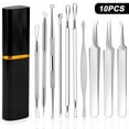 TSV Pimple Popper Tool Kit, 12pcs Stainless Steel Blackhead Remover