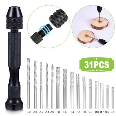 49-in-1 Precision Pin Vise Hand Drill Set – Micro Twist Drill Bits 0.5-3mm – Rotary Tool