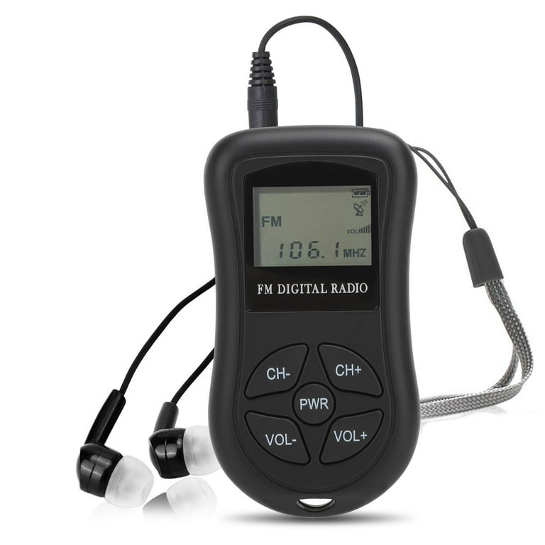 TSV Portable FM Personal Radio with Headphones, Pocket Radio Great  Reception, Long Battery Life, Mini Pocket Walkman Radio 2*AAA Battery  Operated Travel Small Pocket Radio for Walking, Camping 