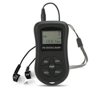 TSV Portable FM Personal Radio with Headphones, Pocket Radio Great Reception, Long Battery Life, Mini Pocket Walkman Radio 2*AAA Battery Operated Travel Small Pocket Radio for Walking, Camping
