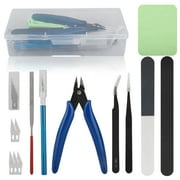 TSV Portable Professional Gundam Model Tools Kit, Modeler Basic Tools Craft Set, Metal and ABS, 0.43lb, 9 Piece