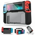 thumbnail image 1 of TSV Protective Case Cover Fit for Nintendo Switch, Dockable TPU Cover Case, Hard Protective Cover Shell Fit for Nintendo Switch Console With Tempered Glass Screen Protector & Thumb Stick Caps, 1 of 8