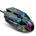 thumbnail image 1 of TSV RGB Gaming Mouse Wired Programmable Ergonomic USB Mice with 4 Level DPI, Multi-color Backlit, 6 Buttons for Laptop PC Computer, High Precision PC Gaming Mice for Desktop/Windows/Mac, Gamer, 1 of 9