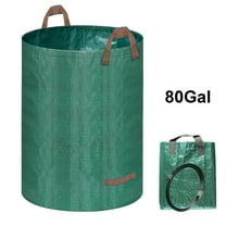 TSV Reusable Yard Waste Bags, 80 Gallon Lawn and Leaf Garden Bags with Reinforced Carry Handles, Heavy Duty Garden Camping Recycling Trash Bags