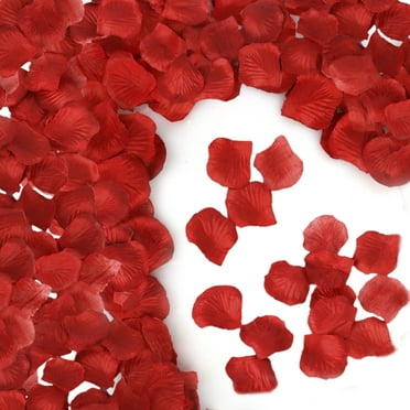 TSV Rose Petals, 1000pcs Artificial Fake Roses Flower Petals for Romantic Night, Valentine's Day, Weddings Table Home Decoration(Red, Blue)