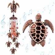 TSV Sea Turtle Wind Chimes, Hanging Outdoor RetroTortoise Wind Chimes Bells with S Hook, Indoor Decor, Memorial Gift Symbolizes Longevity Health Steadiness and Peace, Hang for Garden Yard Patio