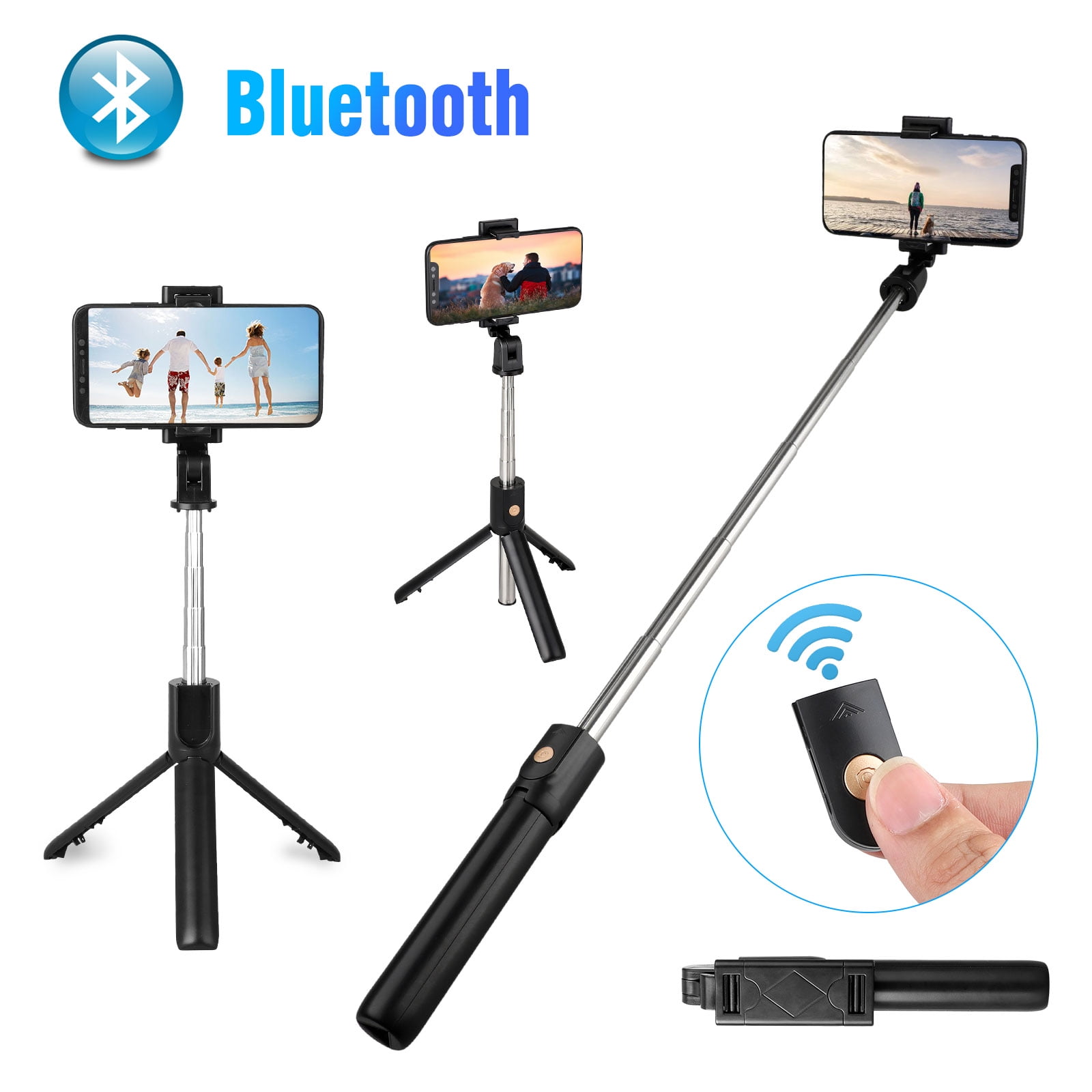 Surlong Selfie Stick Tripod with Fill Light, 27 Phone Tripod Stand with  Bluetooth Remote & 360°Rotation Compatible with iPhone12pro/12/12mini  11pro/11/XR XS/XS Max, Android, Gopro, Small Camera 
