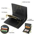thumbnail image 1 of TSV Short PU Leather Wallet, Bifold Credit Card Holder with Multiple Slots, Gift for Men and Women, 1 of 5