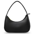 TSV Women's Crossbody Bag Black, Small Genuine Soft Leather Handbag