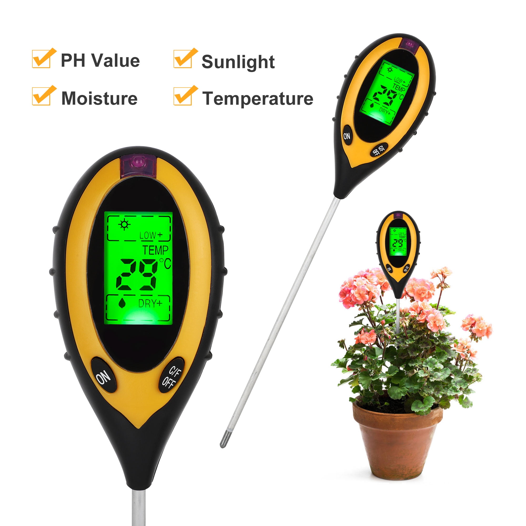 Soil Moisture Tester Humidimetre Meter Detector Garden Plant Flower Tes3/xa
