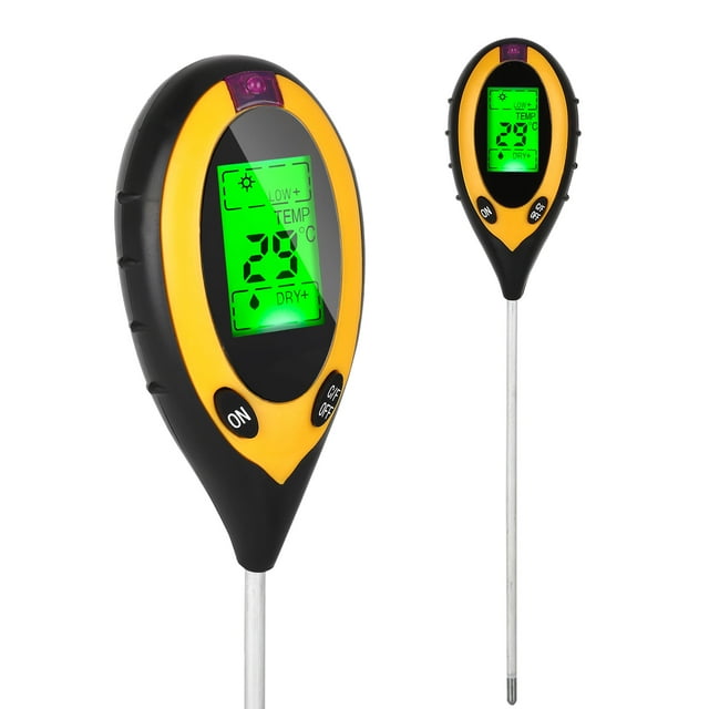 TSV Soil Tester, 4 in 1 Soil Moisture PH Sunlight Temperature Meter