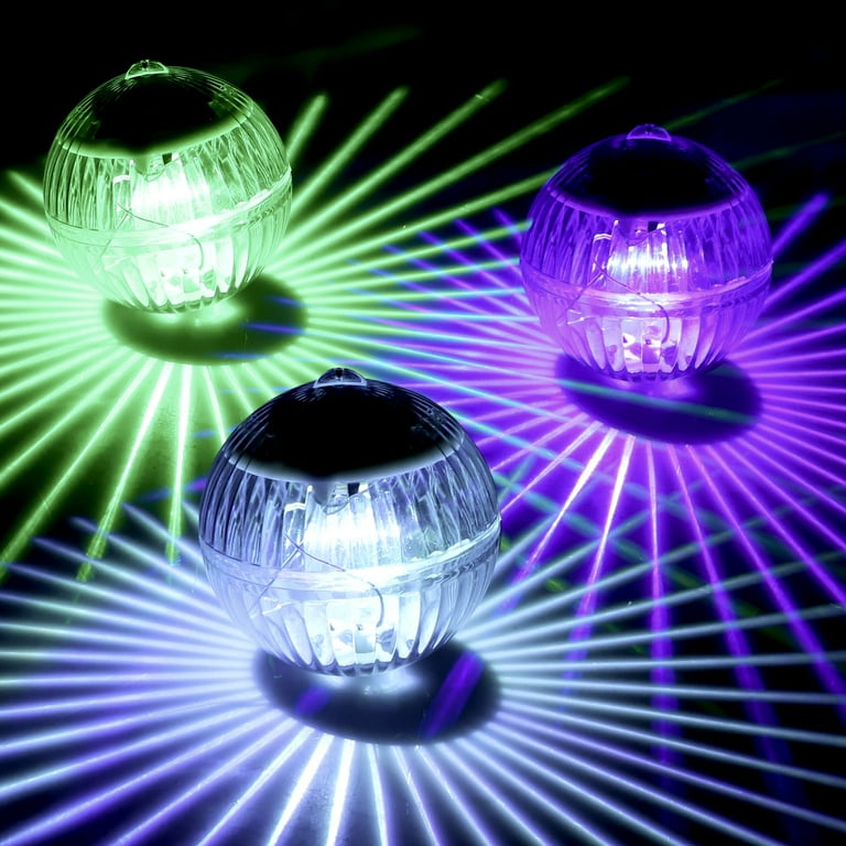 TSV Solar Floating Light Pond Light Pool Light with Color Changing Waterproof ABS Plastic LED Solar Light Globe Night Light Lamp for Garden Swimming
