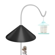 TSV Squirrel Baffle for Bird Feeder Pole, 16'' Outside Pole Mount Bird House Guard, Black
