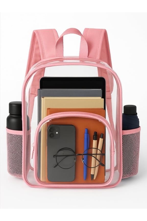 Stadium Approved Clear Backpack, Waterproof PVC School Bag with Adjustable Strap for Concert